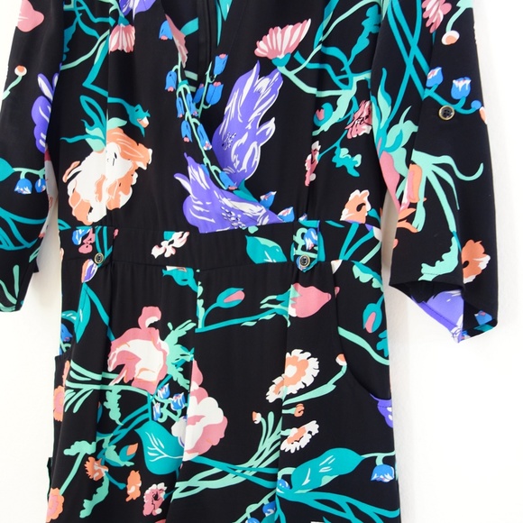 Silk Floral Romper, Size 4 - Picture 6 of 12